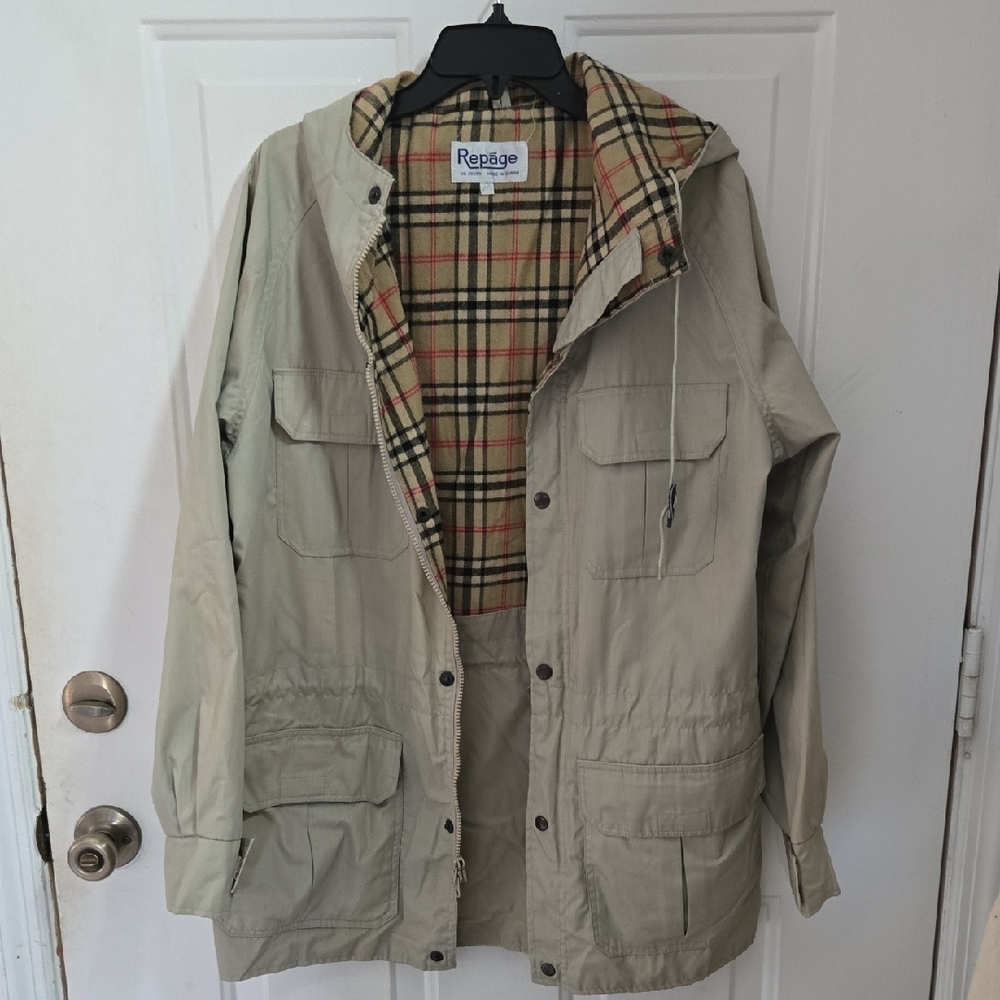 Repage Unisex Beige Hooded Jacket